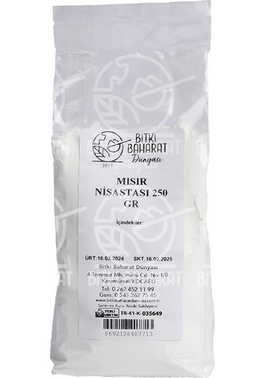Bitki Baharat Dünyası Mısır Nişastası 250 G