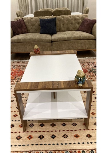 Bicabin Atina Dekoratif Orta Sehpa Garda Beyaz (Coffee Table)