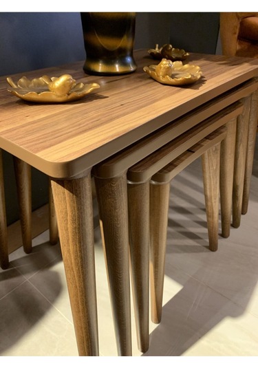 Akset 4lü Zigon Sehpa Ceviz