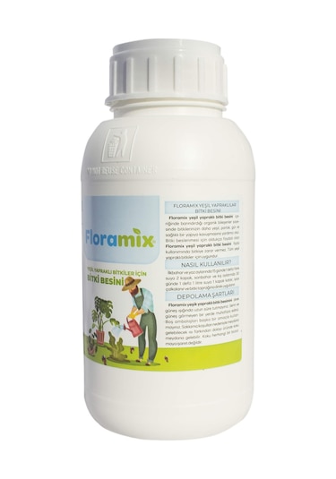 Floramix Yeşil Yapraklı Bitkiler İçin Solucan Gübreli Bitki Besini - Vitamini 250 Ml