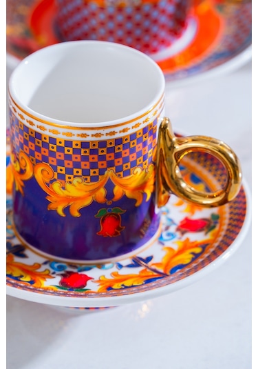 Riviera 6 Kişilik Kahve Fincanı Takımı - 90 Ml renkli