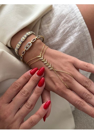 Vip Zirkon Taşlı Şahmeran Altın