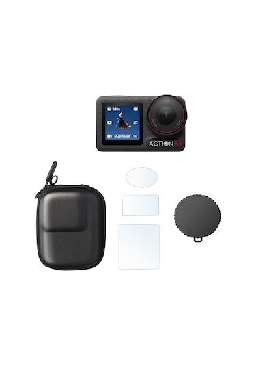 Dji OSMO Action 5 Pro Aksesuar Seti - 5 Parça - Çanta - Ekran Koruyucu - Lens Kapağı