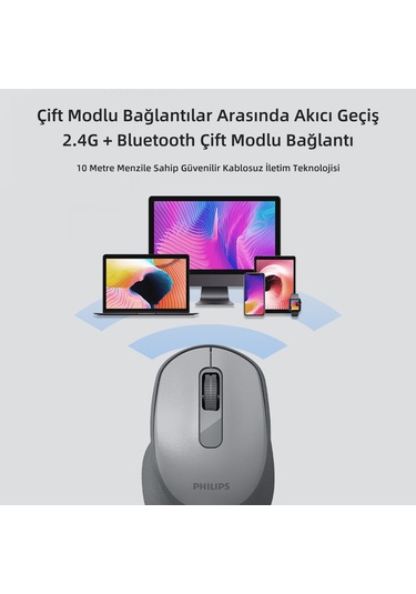 Philips SPK7448 Kablosuz 1600dpı 3 Tuşlu Optik Mouse
