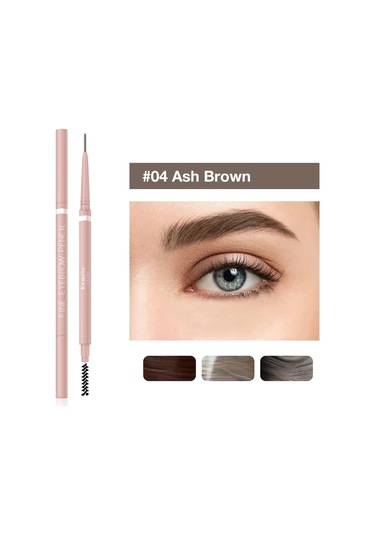 1 Adet Su Geçirmez Çift Uçlu Kaş Kalemi 1.5mm Ultra İnce Kaş Kalemi Ter X4 Ash Brown 0