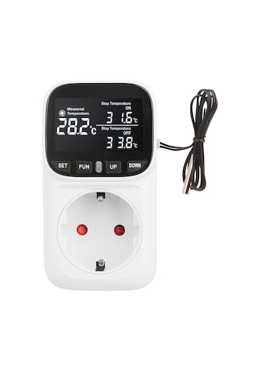 Springsun 230v 16a Akıllı Termostat Priz - Akvaryum İçin Dokunmatik Ekran, Soğutma/ısıtma Ve Zamanlayıcı