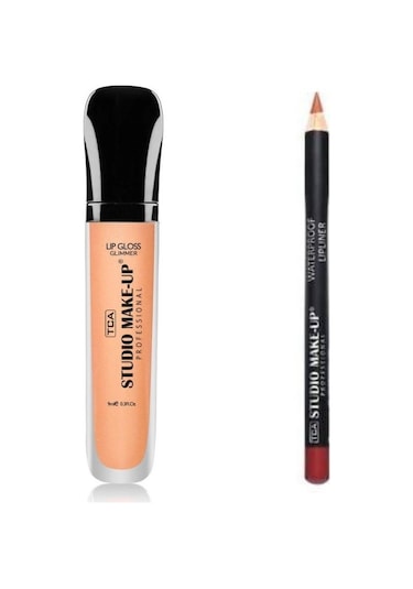 Tca Studio Make Up Fırçalı Ruj ve Dudak Kalemi Seti Lip Liner - Lip Gloss 008-l03