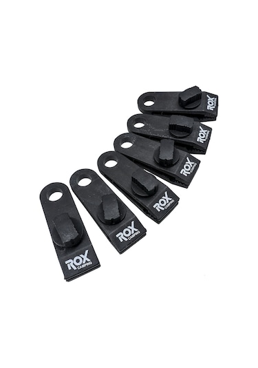 Rox Camping 0113 Abs Tarp Kamp Çadır Tente Branda Klipsi - 6  Adet Siyah