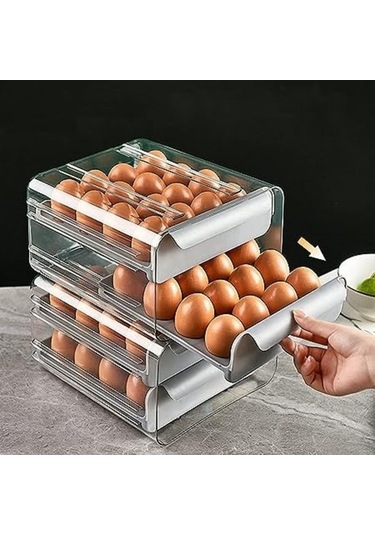 Pazly 32'lik Plastik Yumurta Kabı - Hava Delikli, Darbeye Dayanıklı, Koyu Gri Buzdolabı İçin, Düzenli Depolama, Kullanışlı Mutfak Yardımcısı Diğer
