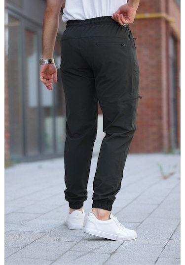 Erkek Haki Eşofman Altı Kaliteli Paraşüt Kumaş Haki