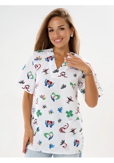 Nairimed Kadın Tıbbi Gömlek 371630337 Beyaz