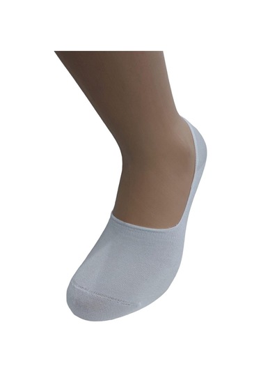 6'lı Erkek Bambu Babet Çorap - Beyaz