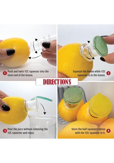 Springsun Bpa-free Plastik Limon Sıkacağı 2 Adet Kapaklı Kompakt Portakal Meyve Suyu Ekstraktörü Kokteyller İçin Yeşil+sarı