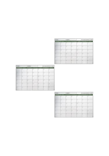 Manyetik Yapışkanlı Bir Aylık Program Planlayıcı Takvim 85x56 Cm Renkli