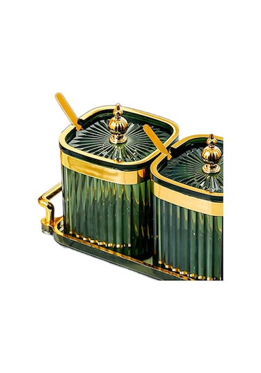 Suntek Magideal Ev Mutfağı Için Kapaklı Ve Kaşıklı Yeşil-3-ızgara