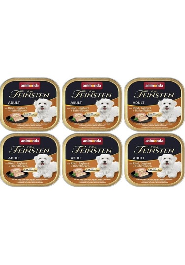 Animonda Vom Feinsten Sığır Etli Yoğurt ve Yulaf Gevrekli Konserve Yetişkin Köpek Maması 6 x 150 G