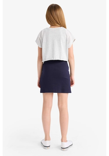 DeFacto Kız Çocuk 2'li Takım Bisiklet Yaka Tişört Fitilli Kaşkorse Yazlık Elbise B4496A825SMNV251 DeFacto Kız Çocuk 2'li Takım Bisiklet Yaka Tişört Fitilli Kaşkorse Yazlık Elbise B4496A825SMNV251