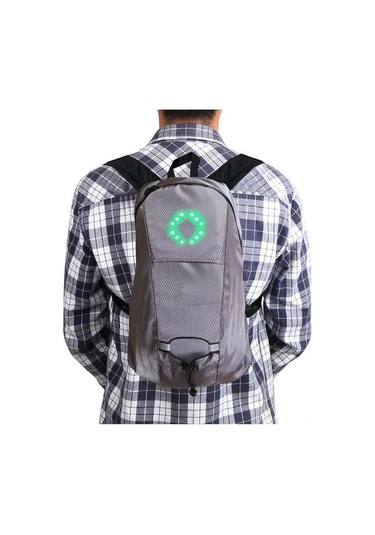 Pazly Gece Bisiklet Güvenliği İçin 15l Su Geçirmez Güvenlik Led Sırt Çantası, 500mah Şarjlı Çok Renkli Çok Renkli