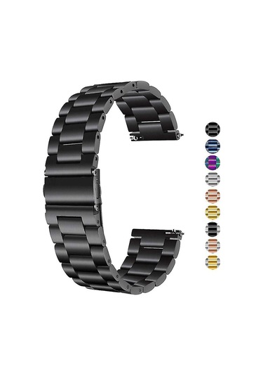 Seiko Kayış Bilezik 24mm Siyah Paslanmaz Çelik Saat Kayışları Erkekler/kadınlar İçin