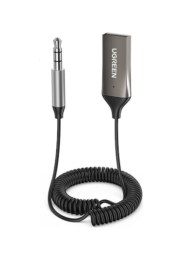 Cbtx Ugreen Araba Bluetooth 5.0 Adaptörü Usb 3.5mm Aux Ses Müzik Kablosuz Alıcı Eller Serbest Adaptörü