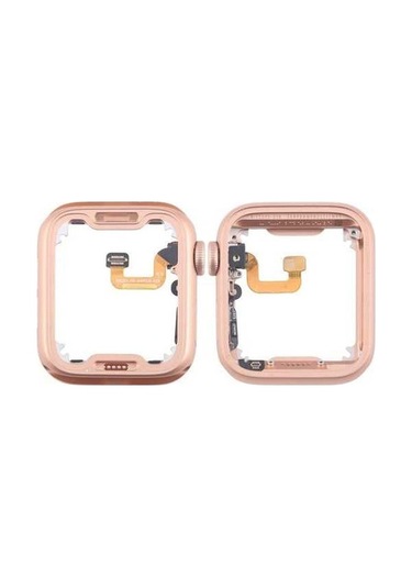 Tongxida İos Watch Uyumlu 44mm Lte Alüminyum Orta Çerçeve Plakası Taç Ekseni Flex Altın