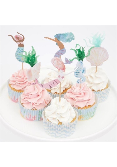 Meri Meri - Mermaid Cupcake Kit - Deniz Kızı Cupcake Kit