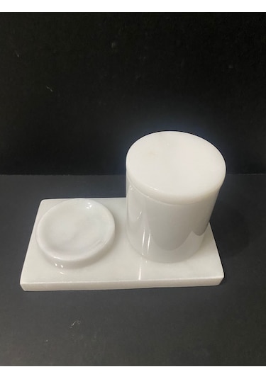 Mermer İkili Banyo Seti Beyaz