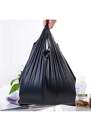 Siyah Poşet Kalın Küçük Boy 5 Kg Hışır Atlet Poşet