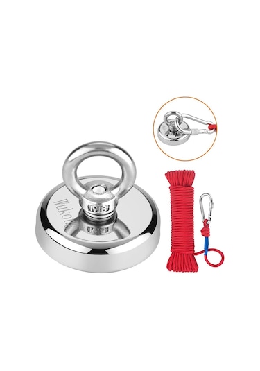 Magnet Fishing, Halatlı Güçlü Neodyum Mıknatıs Balıkçılığı Seti 48Mm