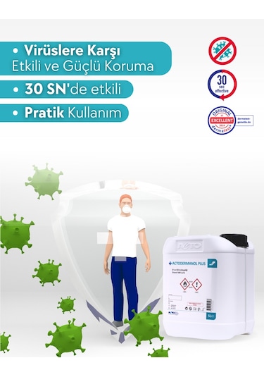 Acto Actodermanol Plus 5 Litre El Ve Cilt Antiseptiği %89 V/v Eta