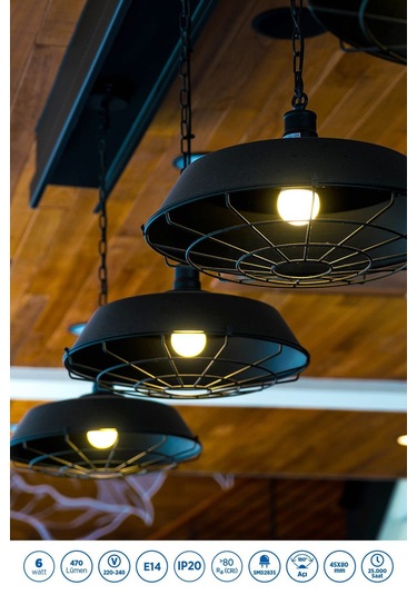 Rtl09211-5 Rother G45 Led Ampul 6w E14 470 Lümen 4000k Gün Işığı Enerji Tasarruflu Ampul 5 Adet