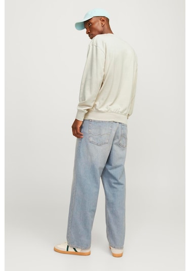 Jack & Jones Jjecharge Sweat Crew Neck Bej Erkek Sweatshirt 000000000102016880 Bej