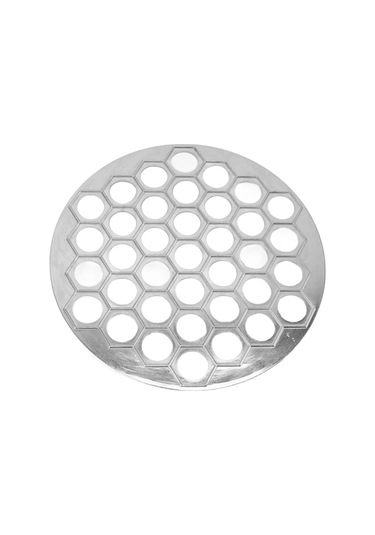 Kosona Alüminyum 37 Delikli Pelmeni Yapıcı - Kolay Kullanım, Temizleme Ve Saklama Özellikli Manti Hamur Kalıbı Gümüş