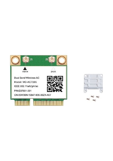 Ulzyvf Wifi Pcı-e Mini Mc-ac7265 Kartı Kablosuz Çift Bluetooth Bant 1200mbps Rq