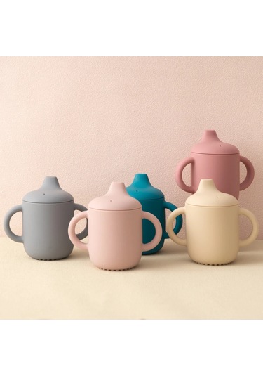 1 Adet Bebek Silikon Silikon Silikon Hasır Fincan Taşınabilir