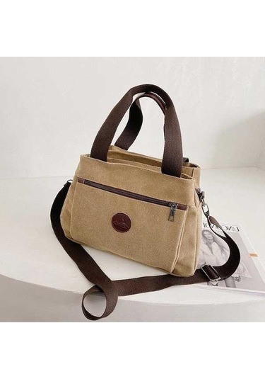 Ganzhoushop Tuval Omuz Khaki Kapasiteli Kadınlar Kadınlar İçin İçin Günlük Çapraz Çantaları Çantalar Çanta Büyük Yg Haki