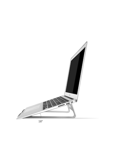 Ebitda Upergo Alüminyum Macbook Uyumlu Notebook İpad Düz Soğutma Tabanı - Gümüş