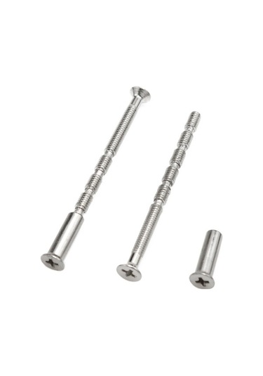 Tongxida Kapı Kolu Vidalı M4 60mm, Gümüş - 8 Vida 8 M4 16mm Boru, 35-60mm Kapılara