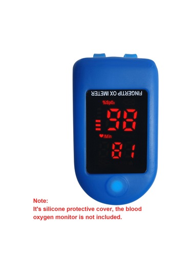 Vkemall Silikon Parmak Tipi Oksimetre Koruması - Kirlik Ve Çiziklerden Koruma - Ev, Seyahat Kullanıma Uygun - Mavi