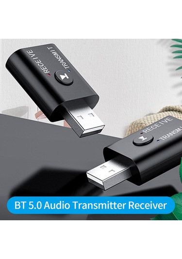 Springsun Siyah Bt 5.0 Alıcı-verici Usb Ses Adaptörü: Tv, Bilgisayar Ve Telefon İçin Kablosuz Bağlantı, 8m Mesafe, Plug & Play
