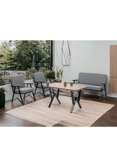 Tu Tienda Melisa 2 1 1 Masa Bahçe Balkon Mobilyası,kayrak Gri Gri