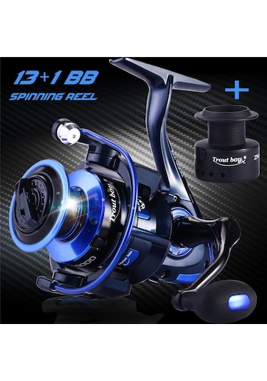 Dönen Balıkçılık Makaraları Tatlı Su Tuzlu Su Makaraları 13+1 Bilyalı Rulmanlar Ve Ücretsiz Yedek Grafit Makara 2000