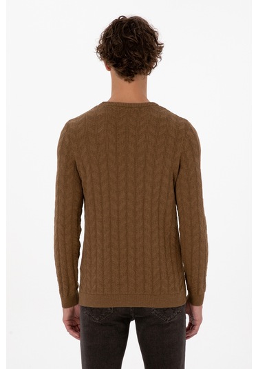 U.s. Polo Assn. Erkek Haki Melanj Kazak /triko 50307836-vr125 Haki Melanj