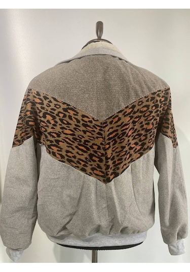 Kadın Aztek Unisex Retro Bomber Oversize Desenli Ceket Gflg4 Çok Renkli