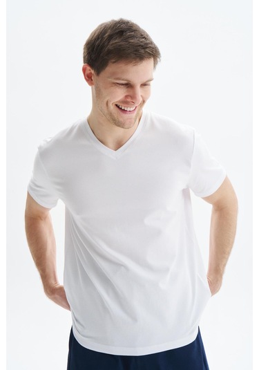 Arma Erkek Regular Fit Basic Süprem V Yaka Tişört Y29344472102 Beyaz