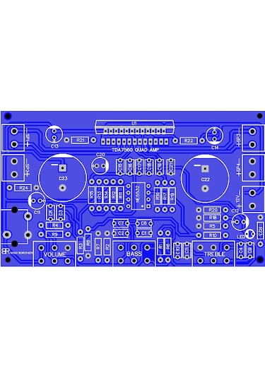 4X45 Watt Ton Kontrol Özellikli Amfi Devresi Tda7560