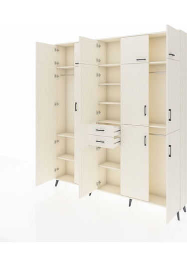 Arges Dolap 10 Raflı 2 Çekmeceli 3 Askılı 220x30x243 Aytaşı-aytaşı/aytaşı Aytası/aytası