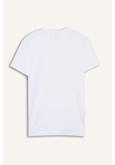 Defacto Slim Fit Dar Kesim Bisiklet Yaka Üst D3515ax25wnwt34 Beyaz