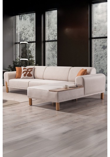 Moster Bohem Köşe Koltuk Takımı Krem