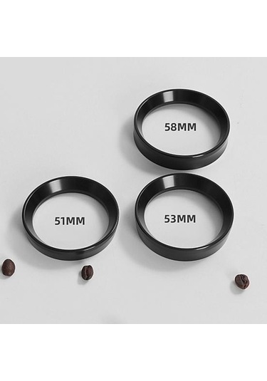 Siyah 4 Mıknatıslı Huni, Dökülmeyi Önleyen, Dağınıklık Önleyici Bira Barista Onaylı Espresso Aracı 53mm